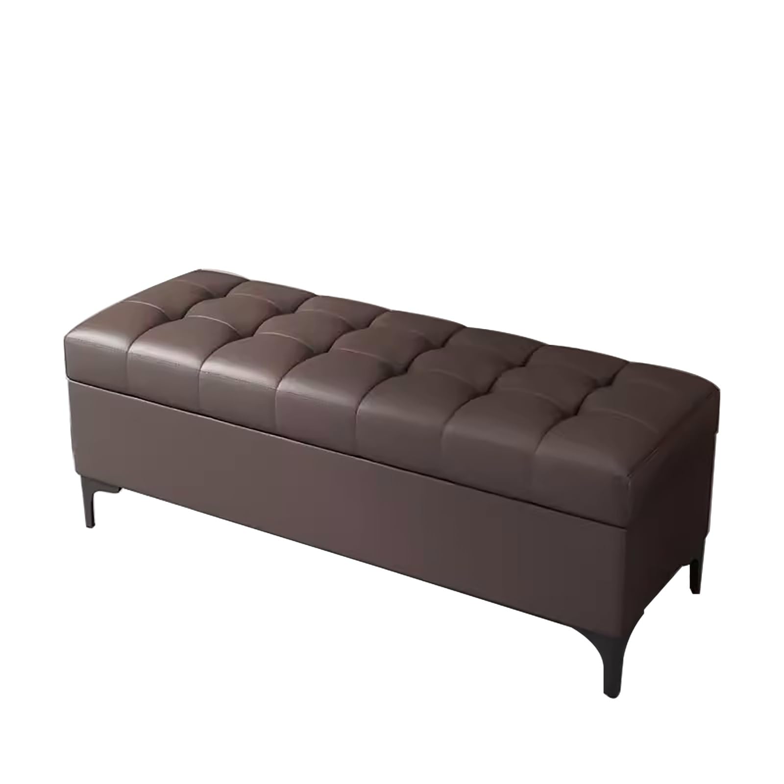 LWJSOCP Dark Brown Storage Bench with CushionVersatile Solutions for Entryway Bedroom Living Room HallwayStylish Shoe Organizer (Size: 43.3in/110cm)