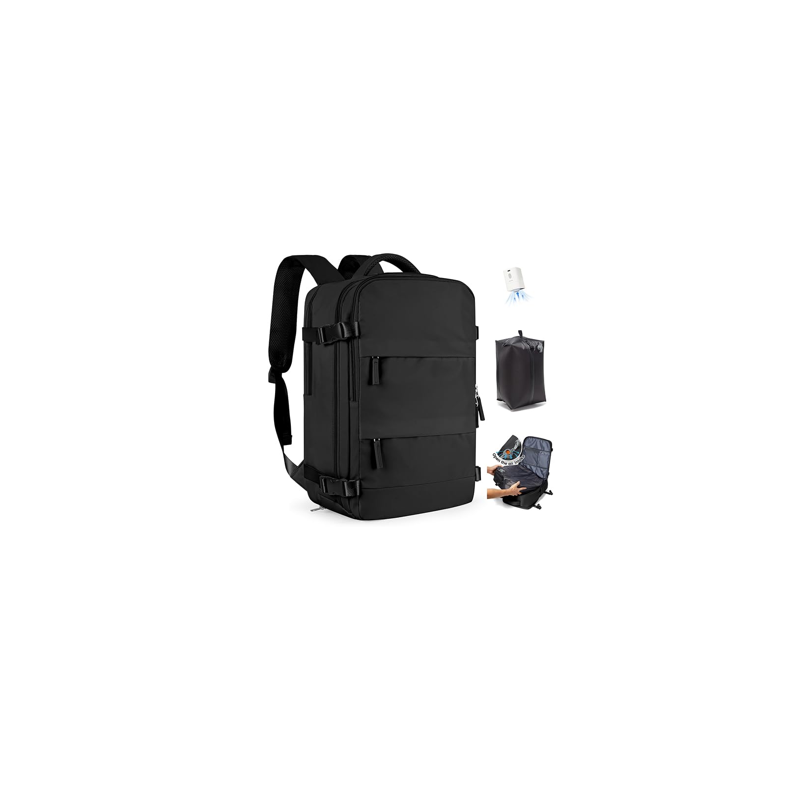 SZLX Zaino Ryanair 40x30x20 Sottovuoto con Pompa Zaino Ryanair 40x20x25 Donna Zaino da Viaggio Wizzair Bagaglio a Mano Uomo per Laptop da 14 Pollici Borse da Cabina 45x36x20 Easyjet con Porta Scarpe