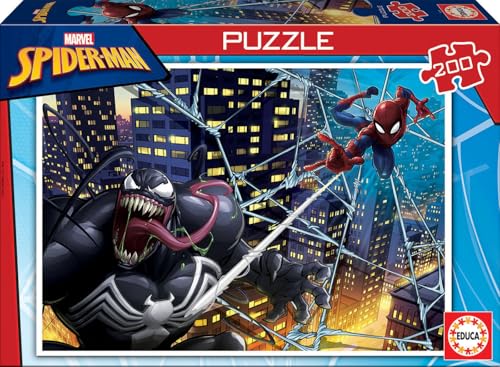 Educa - Spider-Man. Puzzle Infantil de 200 Piezas. Medida aproximada una Vez montado: 40 x 28 cm....
