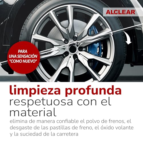 ALCLEAR 721FR Limpiador de llantas, sin ácido, con indicador de color, para llantas de aluminio pintadas y mates, llantas de acero, llantas cromadas, botella de spray de 1.000 ml - Imagen 4