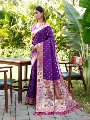 FASHIONFRICKS magenta ilkal silk saree – image 4