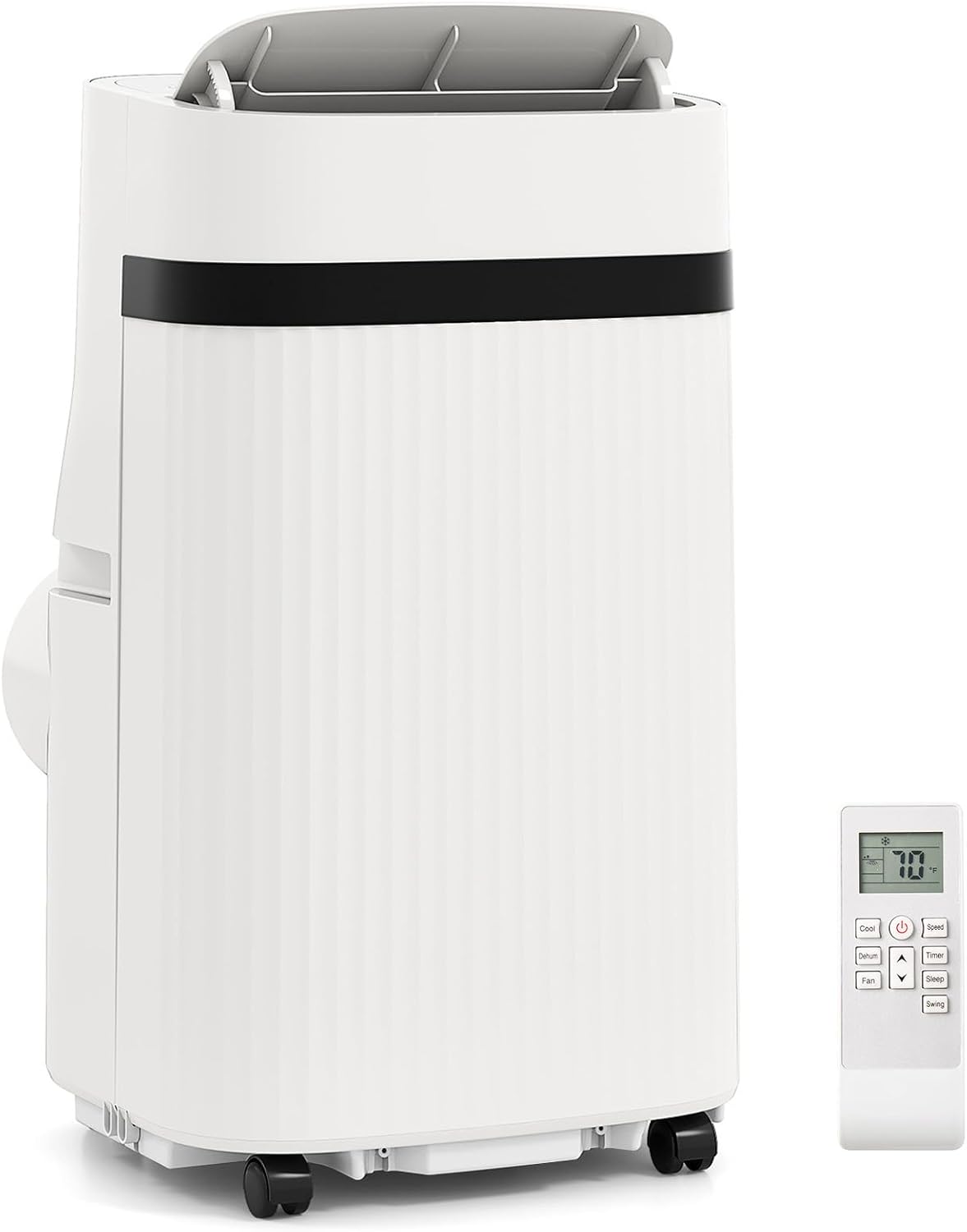 DORTALA Portable Air Conditioners, 8000 BTU Portable AC Unit with Cool, Fan & Dehumidifier, Quiet Air Conditioner with Remote, 24H Timer, Sleep Mode & Installation Kit for Rooms up to 250 Sq. Ft