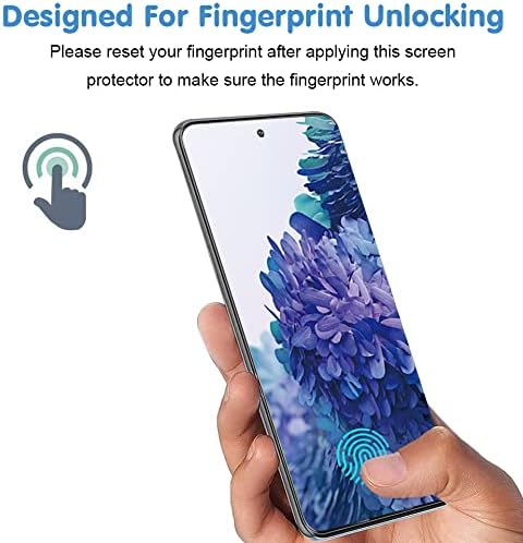 letosan Galaxy S20 FE Screen Protector and Camera Protector, [3 Screen Protectors+3 Camera Protectors][Support Fingerprint] Tempered Glass Screen Protector for Samsung Galaxy S20 FE 5G/4G