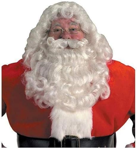 Halco Conjunto profesional de peluca y barba de Santa Claus, accesorio para disfraz, rojo, talla única