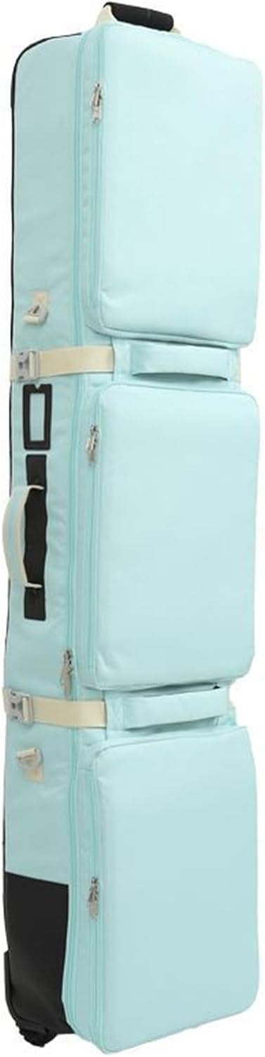 Roller Snowboard Bag with Wheels Fully Padded Snowboard Bag with Wheels Double Rolling Ski Bag Foldable Wheeled Ski Bag for Single Ski or 2 Sets Skis Perfect for Travel