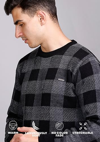 Image of GODFREY Full Sleeve Woolen Sweater for Man Winter Wear - Round Neck Pullover Regular Fit