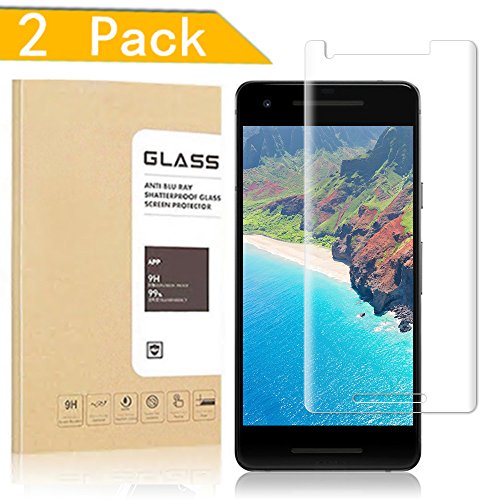 Hoperain aa-152 [2Pack] Google Pixel 2 Screen Protector, [Tempered Glass] Screen Protector with [9H Hardness] [Crystal Clear] [Easy Bubble-Free Installation][Full Coverage][No Lifted Edges]