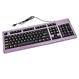 Purple Lilac Crystal Rhinestone USB Computer Keyboard