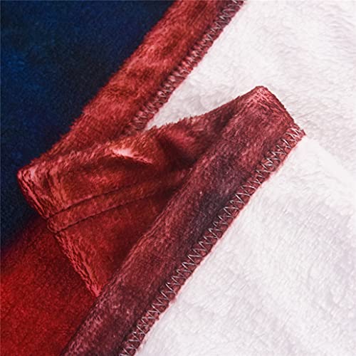 Goodbath Usa Flag Fleece Blanket, American Flag Plush Velvet Throw Blanket For Couch Sofa Bed, 80 X 58 Inch, Vintage Red Blue #TOP4