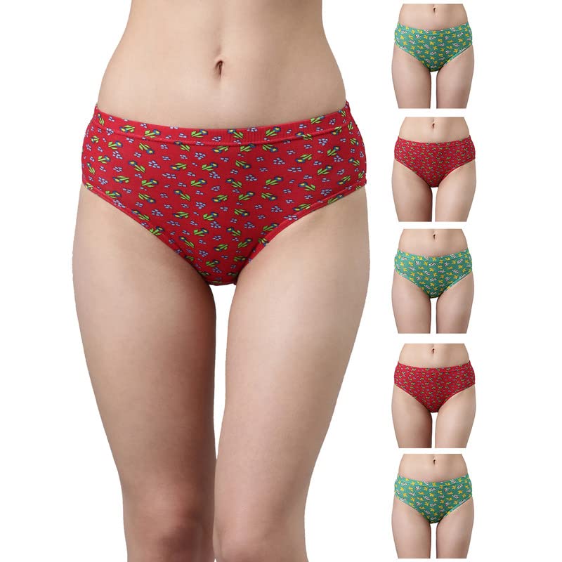 dixcy slimz Cotton Mid Waist Full Coverage Bikini Panties for Women | Colors and Prints May Vary-picture-16