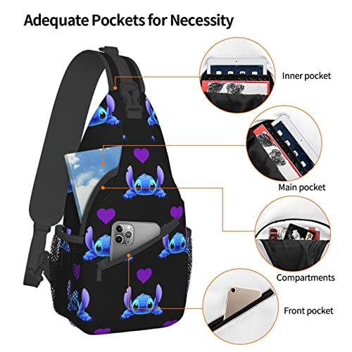 Cute Fun Crossbody Bag Anime Cartoon Casual Cross Chest Bag Diagonally For Men Women Who Like Travel Hiking Shopping-1 #TOP3