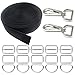 Produktbild REKYO 1 Zoll Breite 10 Yards Nylon Gurtband, Metallwirbel Verschlüsse Tasche Verschlüsse, Tri-Glide Folie Und D-Ring Für DIY