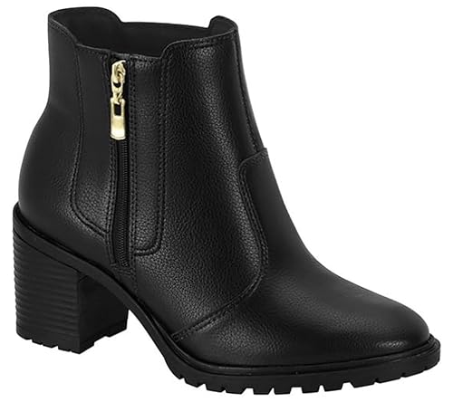 Bota Cano Curto Salto Grosso 9075108 Beira Rio (Preto, BR, Adulto, Numérico, 35)