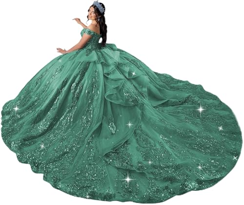 Zhangyo Sweet 16 Quinceanera Dresses Ball Gown Off Shoulder Plus Size 18