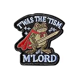 Zolawe Frog T'was The 'tism M'lord Hook and Loop Patch, 3 Inches Sew On Patches, Embroidery Patches...
