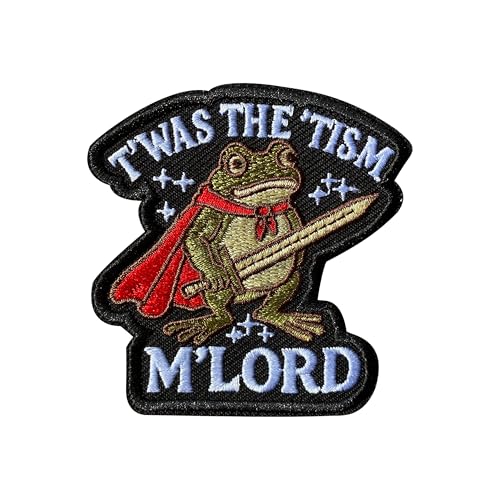 Zolawe Frog Twas The tism Mlord Hook and Loop Patch 3 Inches Sew On Patches Embroidery Patches for Backpacks Bags Vest Dog Harness Animal Tactical Military Embroidered Patches Funny DIY Patch