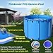 Large PVC Canvas Round Above Ground Swimming Pool for Family, Summer Fun, Metal Frame, Sizes 680-15070L (2.5x1.2m - 5900L/1559 Gal), Backyard Pool for All Ages