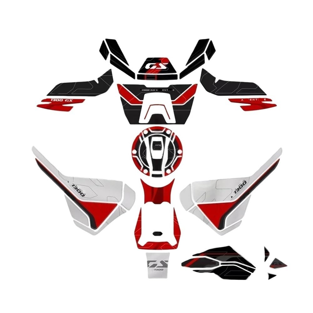 Autocollant résine R1300GS pour éviter les rayures de fermeture éclair sur le réservoir moto 2025