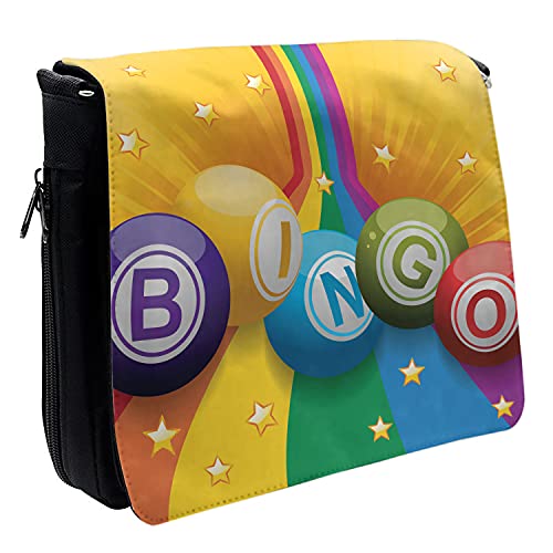 Ambesonne Bingo Cross Body Messenger Bag, Colorful Balls Rainbow, Unisex #TOP1