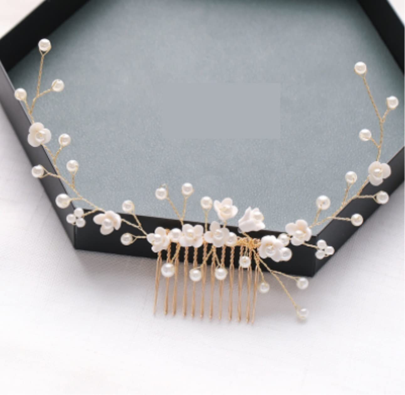 RUVOO Peinetas para el Pelo Novia Peine para el Cabello Peineta De Boda De Cristal A La Moda, Tiara, Accesorios para El Cabello De Novia, Tocado De Novia, Cabello Hecho A Mano para Mujer Boda Mujer