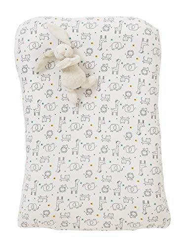 VERTBAUDET Housse de matelas à langer en coton ivoire imprimé TU