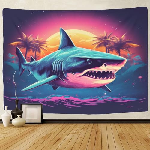 Tenture murale requin impression numerique textile grand format salon
