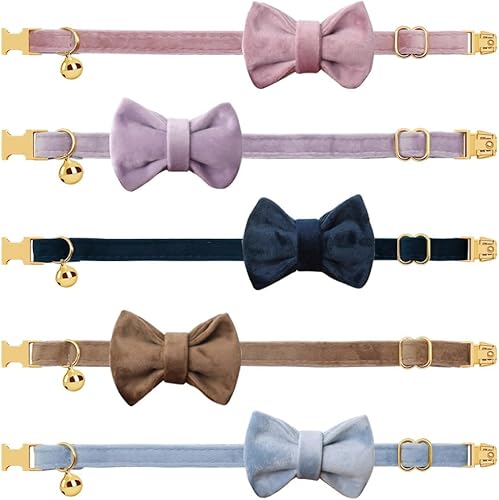 Miniatura 3 de Collar de gato personalizado con placa de nombre collar ajustable de nailon resistente para identificación de gato con campana personaliza grabando