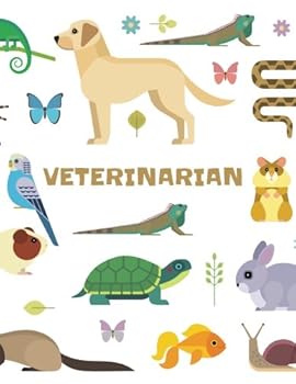 Paperback Veterinarian: Lined Notebook For Kids Veterinarian Play Kit And Vet Sets - Cute Animals Illustration - 120 Pages - Large (8.5 x 11 inches) Book