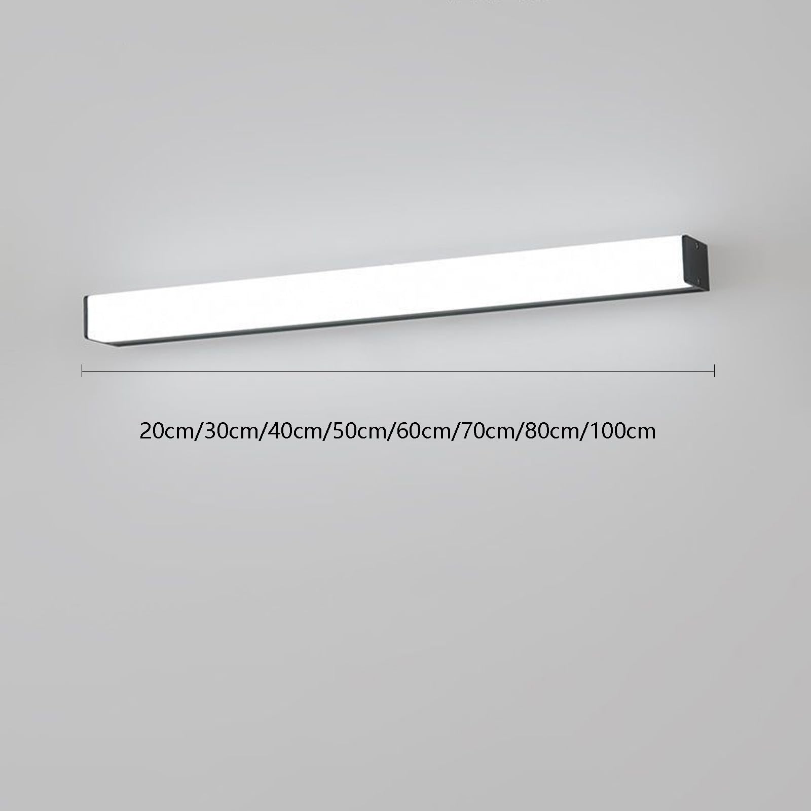LED Spiegelleuchte Bad Wandlampe Badleuchte Wandleuchte Spiegellampe Wandbeleuchtung Badlampe Wasserdicht Wandleuchten Modern Indoor für Schminklicht Schlafzimmer (Silbrig-Weißes Licht,100cm)