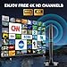 Qincesan TV Antenna Indoor, Antenna for Smart TV, Support 4K 1080p with Signal Booster for Local Channels, Long Range Reception for Old TV and All TVs