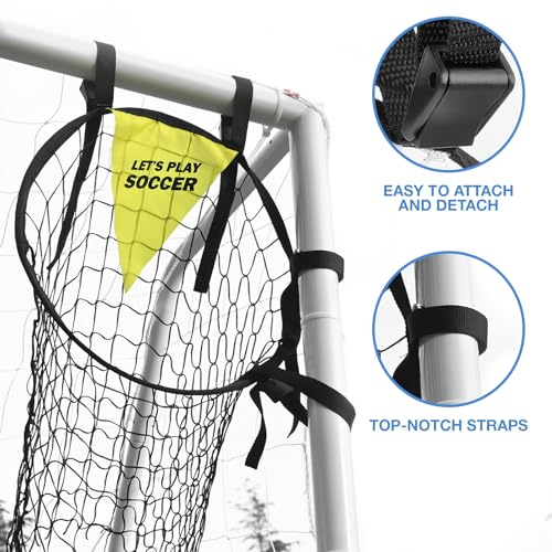Caprihom Soccer Goals10FTx 6.5F Outdoor Backyard Soccer Net with Top Bin Target Net Portable Goal Post Training Equipment,Weatherproof PVC Soccer Goal by Caprihom - Image 3