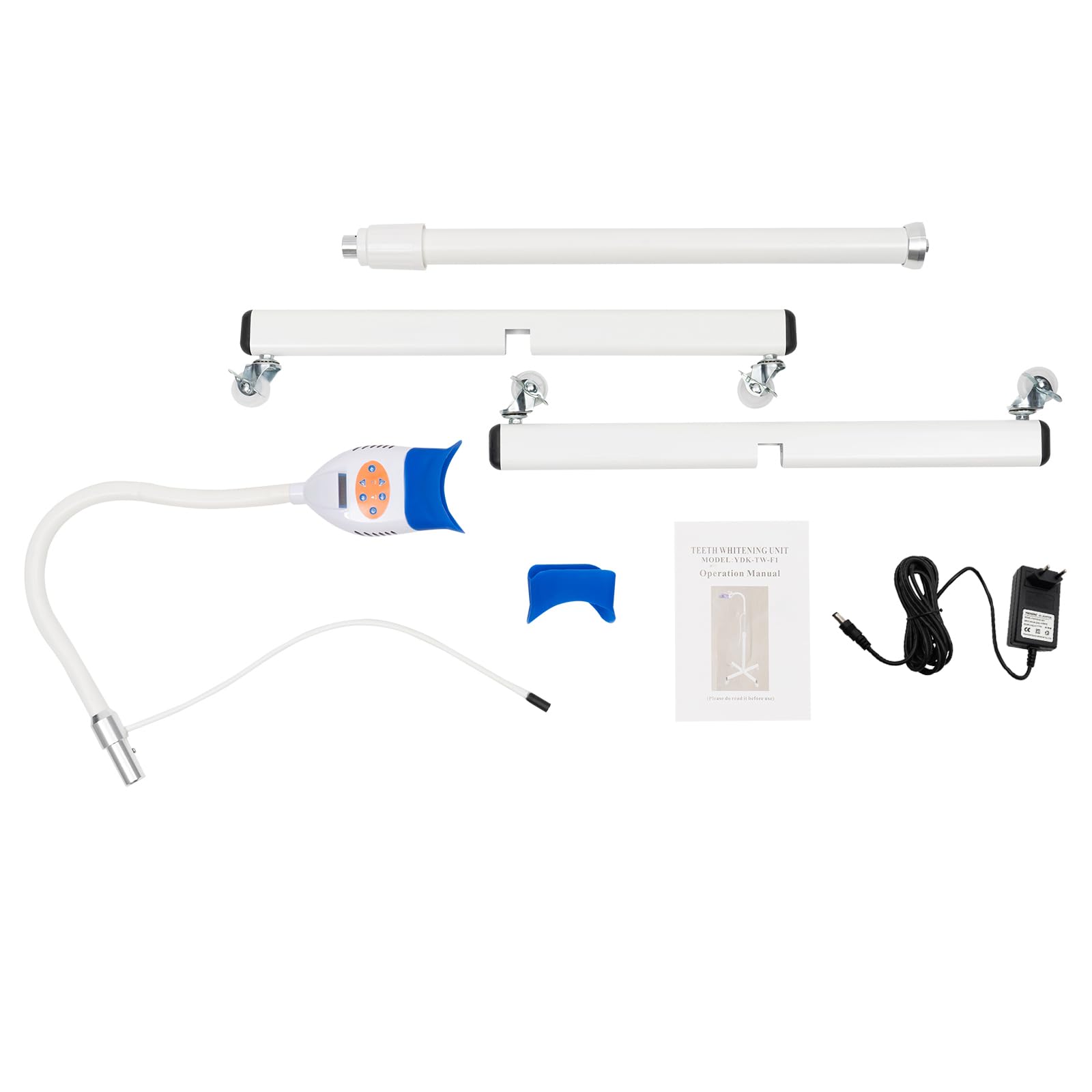 Zahnaufhellungsgerät LED, Bleaching Lampe 6000 MW/cm², Zahnaufhellung Licht | 36W, Blau & Rot, 5 Rollen, 20 Min Timer, Sterilisierbar, für Zahnarztpraxis