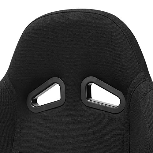 Modifystreet 1 Pair Universal Black Pineapple Fabric Reclinable Racing Seats #TOP5
