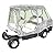 Golf Cart Driving Enclosure for 4 seater with 2 seater roof up to 58"