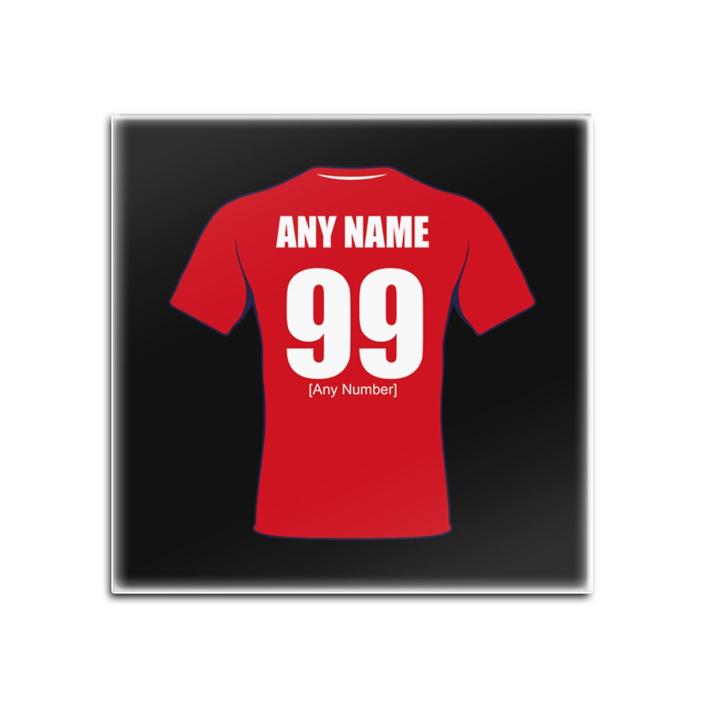 UNIGIFT Personalised Gift - Hull Kingston Rovers Square Glass Coaster (Rugby League Design Theme, Colour Options) - Any Name/Message on Your Unique Mat Pad - The Robins KR