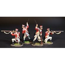 Four Marine Light Infantry, British Marines, Battle of Bunker Hill MBHL-19N American War of Independence Metal Toy Soldier