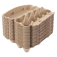 ZOFUN Eierkarton Eierkartons 10er Pappe, 20 Stück Eierschachtel Eierschachteln 10er pappe mit Deckel für je 10 Eier, Biologisch Abbaubar Eierschachteln für Eier (Braun)