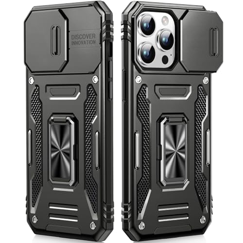 Protezione di livello militare: progettata per la massima durata, questa custodia di livello militare per iPhone 14 Pro presenta un design antiurto a doppio strato (TPU morbido + PC rigido) con una cornice paraurti in PC rinforzato, che offre una protezione completa contro cadute, graffi, urti, impronte digitali e polvere.