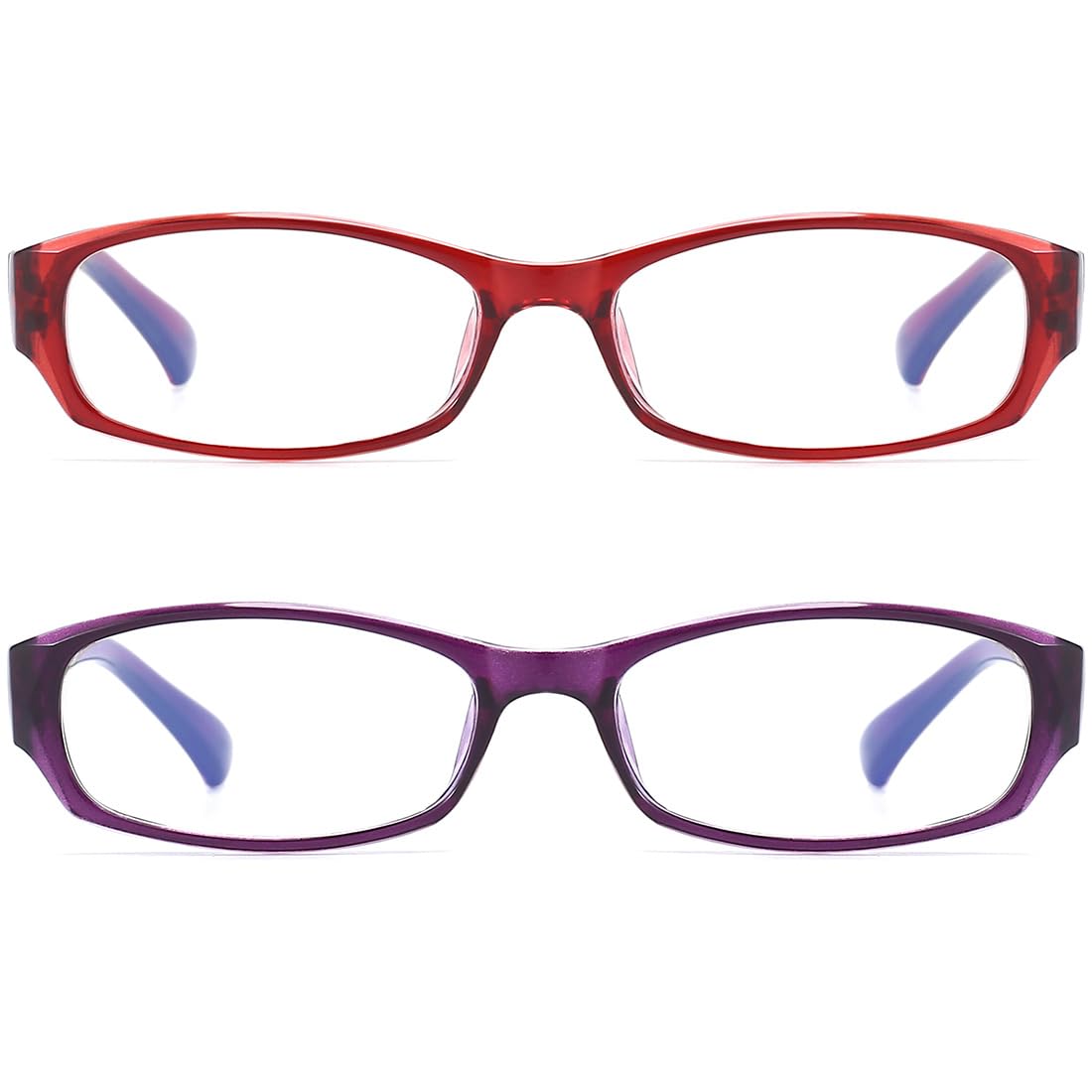Lesebrille mit blauem Licht für Damen, rechteckiger Rahmen mit Federscharnier