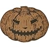 Primitives by kathy rug jack olantern displaying a cutout design of a jack olantern with muted halloween colors  urban country home decor
