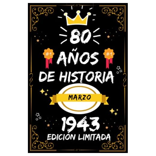 CUADERNO, 80 AÑOS DE HISTORIA MARZO 1943 EDICIÓN LIMITADA: Regalo de 80 cumpleaños para mujeres y hombres, ideas de 80 cumpleaños... un cumpleaños... ... regalo de 80 cumpleaños para él/ella.
