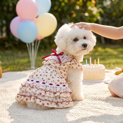 Vestido Princesa para Perros Pequeños XS Ropa Mascotas Multicolor 3