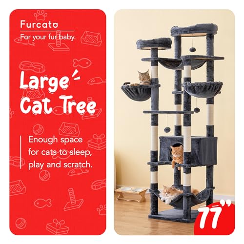 Árbol para gatos XXL de 77 pulgadas para interior miniatura 2