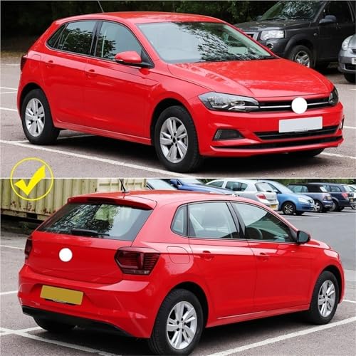 Osłonę bocznej żaluzji samochodu 2x Osłony na tylne boczne otwory wentylacyjne, naklejka żaluzje, osłona, pasuje do VW Polo 2011-2018