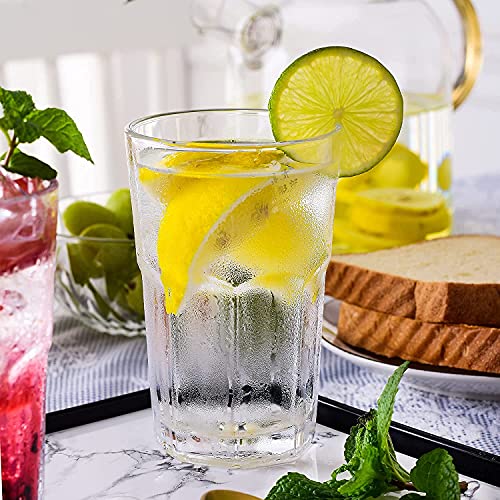 Image of 300ml Clear Glass Tumbler, Highball Drinking Glasses for Cocktails, Juices, Milkshakes (6, 300ML)