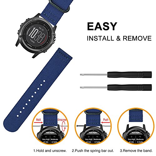 FINTIE Cinturino Compatible con Garmin Fenix 3 /