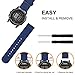 Fintie Band Compatible with Garmin Fenix 8 51mm / 7X / 6X / 6X Pro / 5X / 5X Plus / 3/3 HR/Descent Descent MK2i/Tactix Charlie Watch, 26mm Easy-fit Soft Woven Nylon Replacement Strap, Navy Blue
