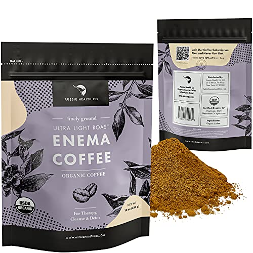 AUSSIE HEALTH CO Ultra Light Roasted Enema Coffee รขโฌโ Cleanse and Detoxify with 100% USDA Certified Organic, Pre-Ground Arabica Beans, Made in Seattle รขโฌโ 1 Pound Bag AUSSIE HEALTH CO Ultra Light Roasted Enema Coffee รขโฌโ Cleanse and Detoxify with 100% USDA Certified Organic, Pre-Ground Arabica Beans, Made in Seattle รขโฌโ 1 Pound Bag