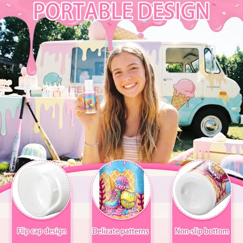Image of 24 Pcs Travel Size Mini Sunscreen Bulk SPF30+ Ice Cream Drip Party Favors Small Sunscreen Sun Protection Stuff for Birthday Sports Coach Team Coach Team Appreciation Gift, 1 Fl. oz(Drip Softball Gear)