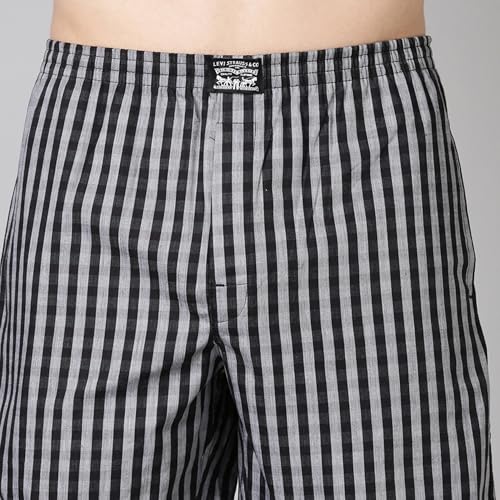 Image of Levi's 024 Boxer Shorts for Men | 100% Poplin Cotton | Checked Men's Boxers | Durable & Breathable | Smooth Hand-Feel | Inner Elastic Waistband | Functional Fly | Relaxed Leg Opening | Pack of 1